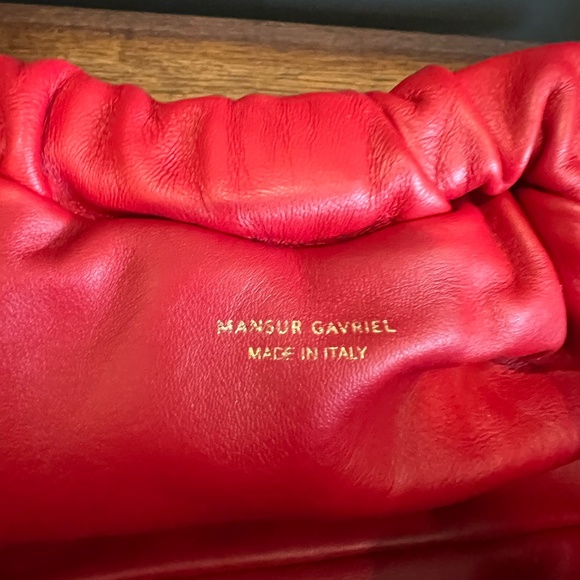 Mansur Gavriel Mini Cloud Clutch with Chain in Flame - Picture 9 of 13